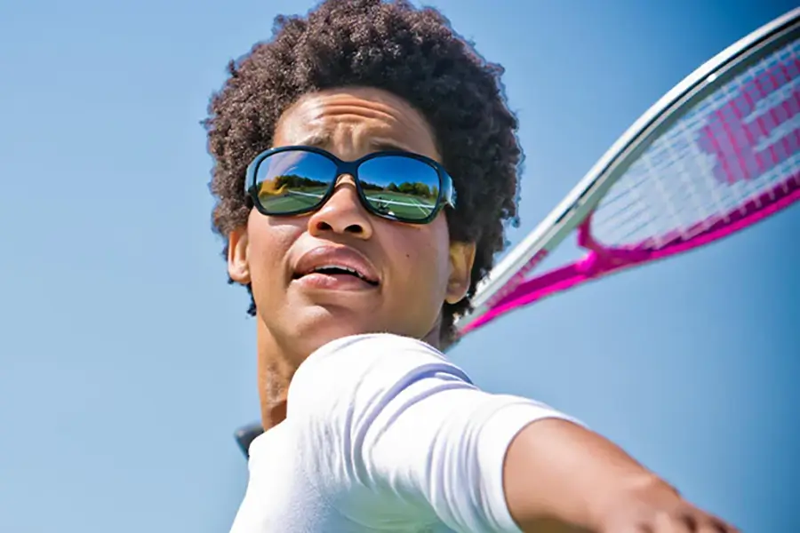 improve vision wearing glasses while playing sports